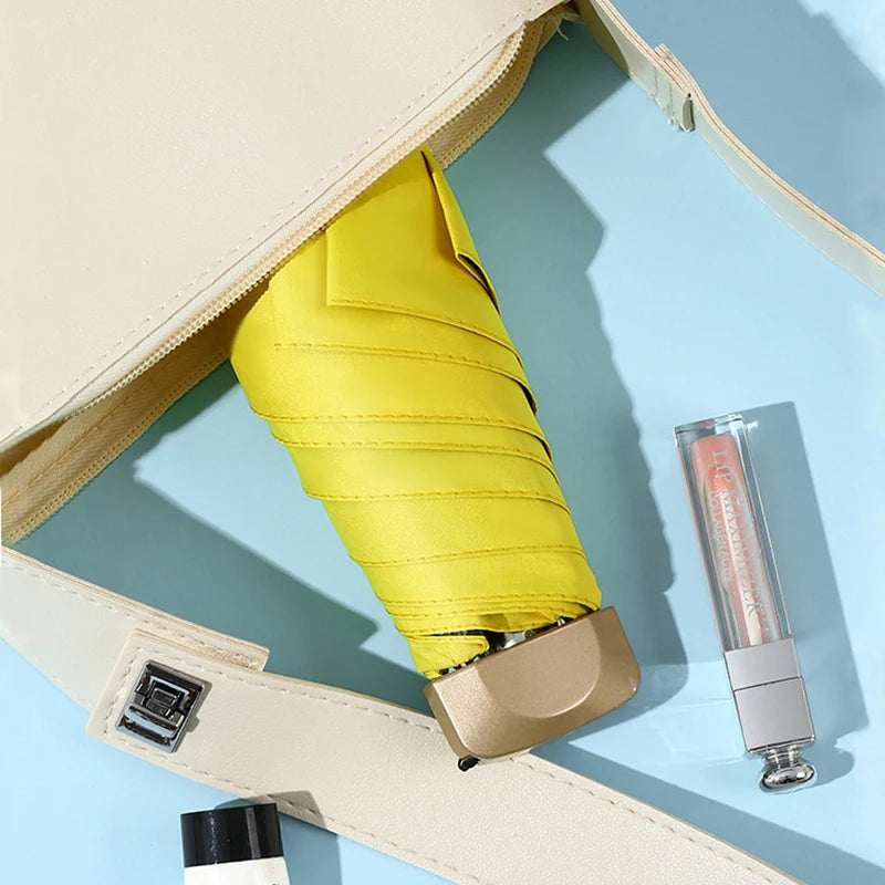 Mini Sunumbrella pocket Umbrella Vinyl folding UV protection sunshade pocket umbrella Capsule umbrella zwq
