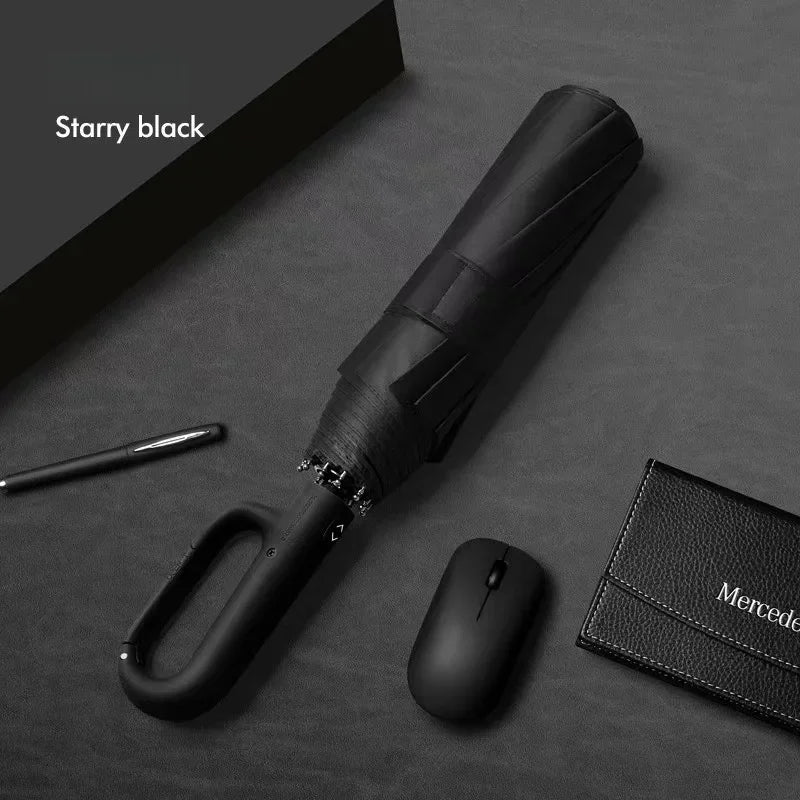 Automatic Umbrella for Men Women Fully Opened Ring Buckle Design 20 Ribs Extra Large Folding Strong Sunshade Double Umbrella