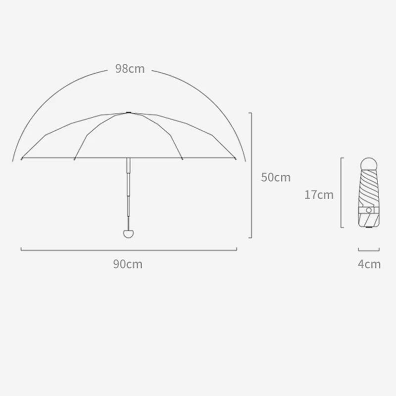 Mini Capsule Umbrella Sunny Rainy Umbrella Rainproof Anti-UV Sunshade Umbrella Pocket Sunscreen Light Umbrella Portable Paraguas