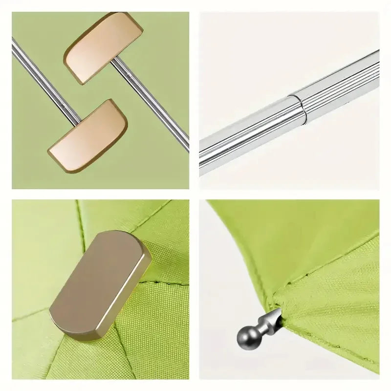 Mini Pocket Umbrella Portable Small Travel Rain Parasol Vinyl Folding Sun Shade Rainproof Umbrella UPF50+ Capsule Umbrellas