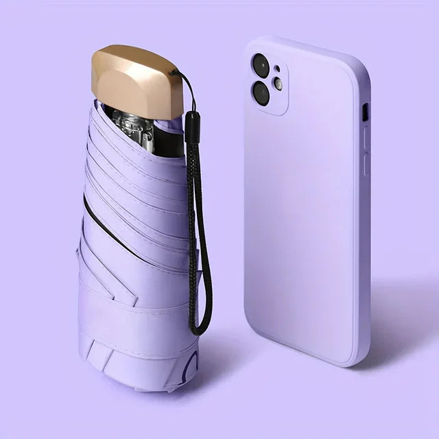 Mini five-fold umbrella sun protection sun umbrella sun protection anti-ultraviolet small and portable men and women fashion sun