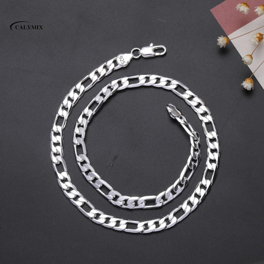 NEW 1MM 925 Sterling Silver Chain Fashion Sliver Necklace High Quality Snake Chain For Men And Women