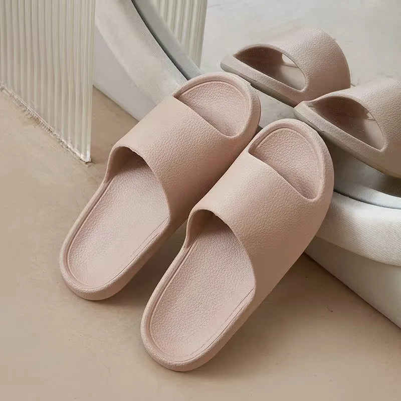 High Quality Super Soft EVA Sole Flat Lightweight EVA Home Bathroom Slippers Comfort Massage Couples Indoor Slides Shower Shoes