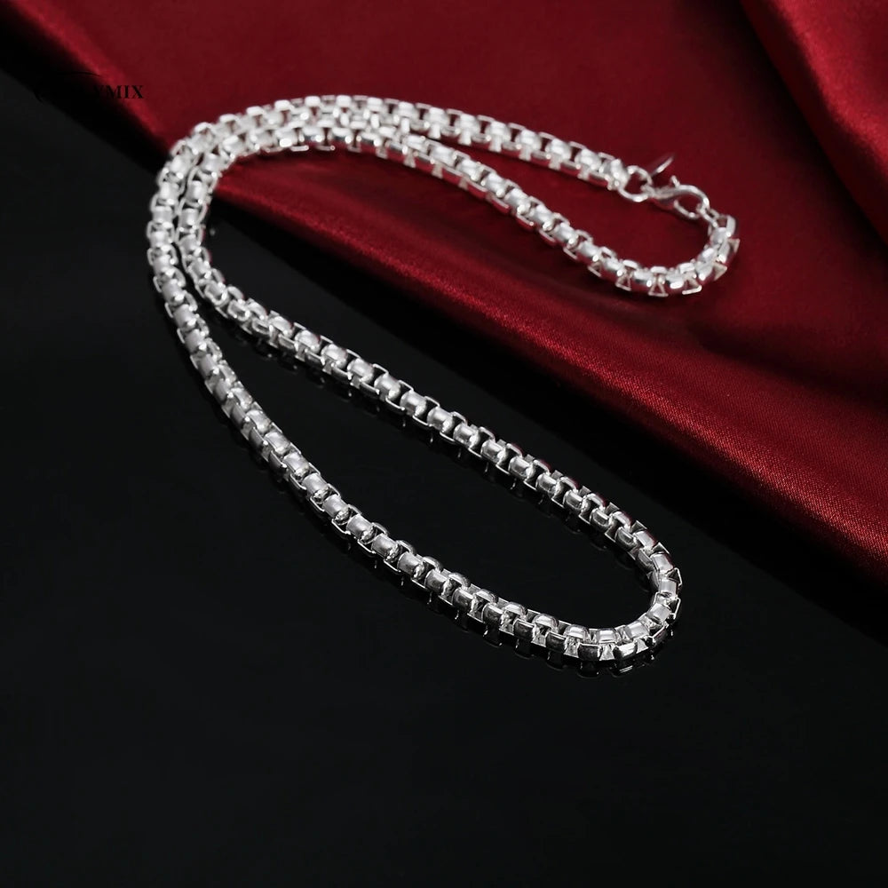 NEW 1MM 925 Sterling Silver Chain Fashion Sliver Necklace High Quality Snake Chain For Men And Women